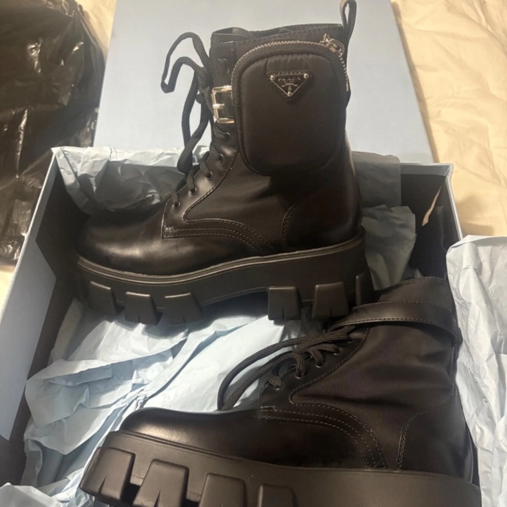 Brand new never worn Prada Monolyth boots